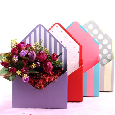 China Wholesale handmade stain wrapped flower box flower wrapping gift and craft box hot sales fold paper flower box for sale