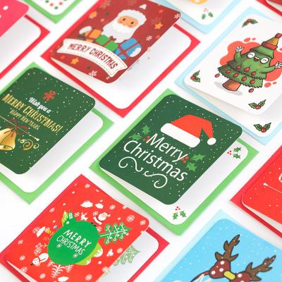 China China Christmas Greeting Card 24pcs/set DIY Retro Cartoon Christmas Thank You Cards Happy New Year Eve Greeting Card for sale