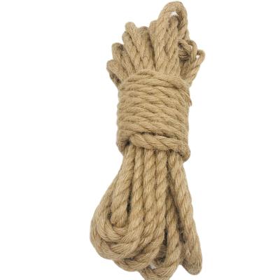 China Diy Gift Custom Size Jute Rope For Flower Packaging DIY Hang Tag Rope Natural Brown Jute Hemp Rope for sale