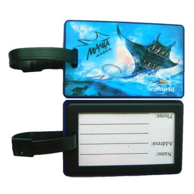 China Full Color Customized Rubber Luggage Tag PVC Luggage Tag for sale