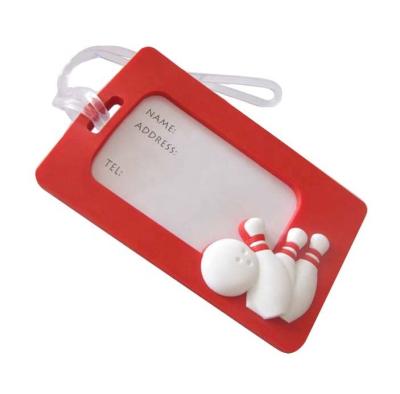 China 3D Luggage Tag Customized PVC Rubber Luggage Tag for sale