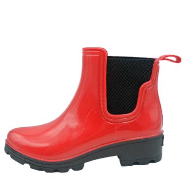 China 2020 Lightweight Fashion Waterproof Red Ladies Boots Women PVC Rain Shoes for sale