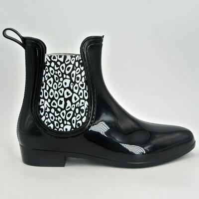 China Waterproof Lady PVC Ankle Rain Boots Fashion Shoes for sale