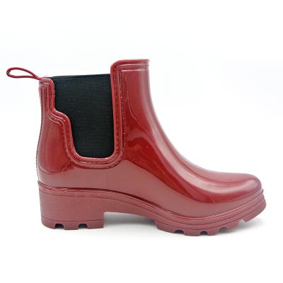 China Colorful Waterproof Women PVC Ankle Rain Boots Fashion Shoes for sale