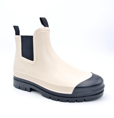 China Fashion Trend Fashion PVC Boots Ankle Chelsea Shoes For Ladies Waterproof NewMould Rainday for sale