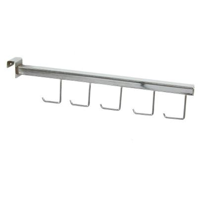 China Retail Store Supermarket Rectangular Metal Waterfall Tube Cross Bar 5 Hook for sale