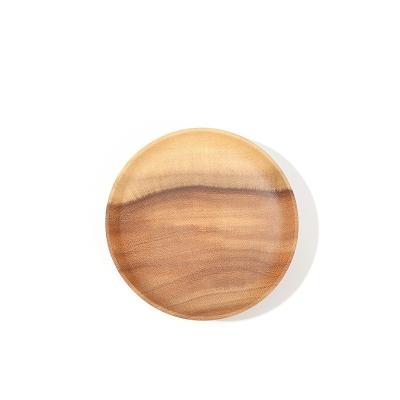 China Sustainable Wooden Dish Set Dinner Plate For Kitchen Acacia Log Tableware Eco - Friendly Customize With Size And Logo for sale