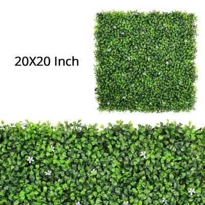 China Factory Sale Artificial Ivy Screen Boxwood Indoor Wall Panels Protect With Flowers for sale