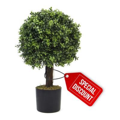 China Garden Decoration Artificial Plant Boxwood Ball Outdoor Green Topiary Tree 60cm for sale