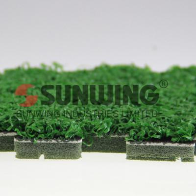 China Door Nature Grass Look Interlocking Artificial Grass Tile for sale