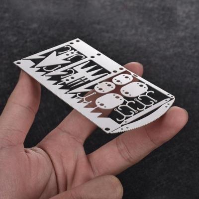 China Survival Tool Steel Card 22 in 1 Camping Survival Goal Pocket Tool Stainless Steel Survival Card-Multi Increasing Fishing Hunting Tools for sale