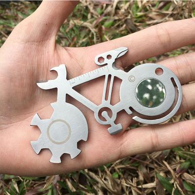 China Bike Climbing Tool Card Cycling Shaped Repair Tools Universal 4/5/6/7/8.5cm Bicycle Repair Wrench With Opener And Keyhole for sale