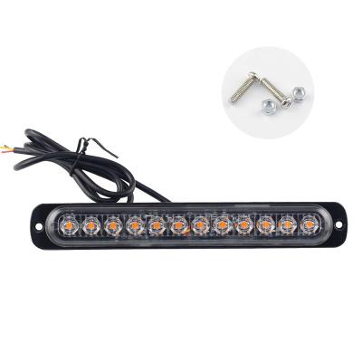 China DC 12V-24V 36W 12LED Car Lights 12LED Aluminum + Card + Yellow Truck LED Lamp Beads Warning Safety Lamp Urgent Always Bright Car LED External Back Brake Light Lamp for sale