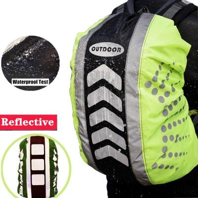 China Anti-theft Rain Cover Backpack Sport Reflective Waterproof Dustproof Bag Cover Outdoor Travel Hiking Climbing Backpack Rain Cover for sale