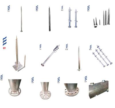 China Ground Ground Screw Helical Foundation Screw Pile With Flange Or Plate for sale