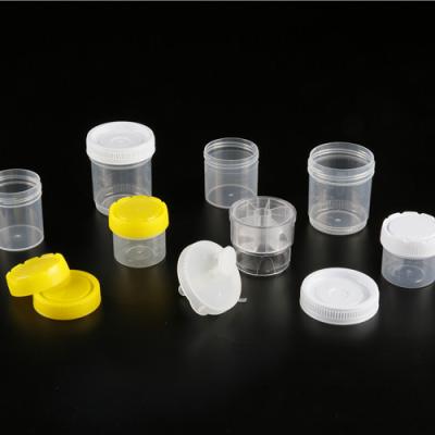 China Disposable 30ml Steel PP Snitch Container Specimen Cup With Spoon Mold for sale