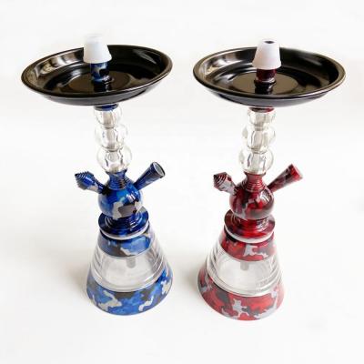 China Whole Sets Acrylic Coloful Shisha Hookah Shisha Hookah Smoking Camouflage Hookah Shisha Narguile With Clay Bowl Hose for sale