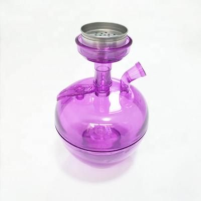 China Portable Plastic Hookah Apple Shape Plastic Mini Hookah Shisha With Led Light Chicha for sale