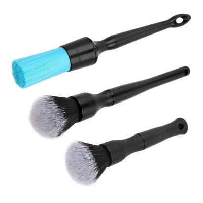 China Factory Custom Eco-Friendly Injection Ultra Soft Curly Fiber Mold / Bristle Car Wash Cleaning Detailing Brush For Detailing for sale