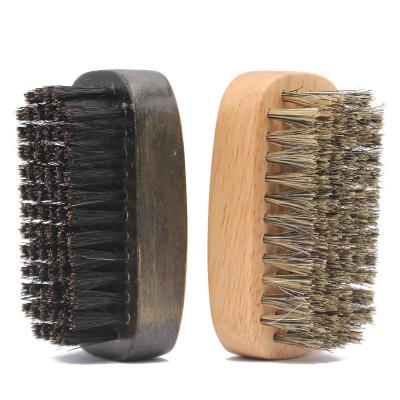 China Wholesale Fashionable Man Face Natural Appearance Cleaning Tools 100% Natural Wooden Boars Stiffens Wooden Round Hair Brush Men Shaving Beard Brush for sale