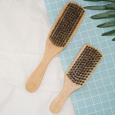 China Fashionable LOGO 100% Custom Made Natural Wooden Face Man Appearance Wooden Boars Stiffens Wooden Hair Brushes Men Shaving Beard Brush for sale