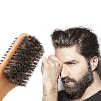 China Factory Look Fashionable Mold Injection 100% Natural Natural Wooden Boars Stiffens Wooden Men Straightener Shaving Beard Brush for sale