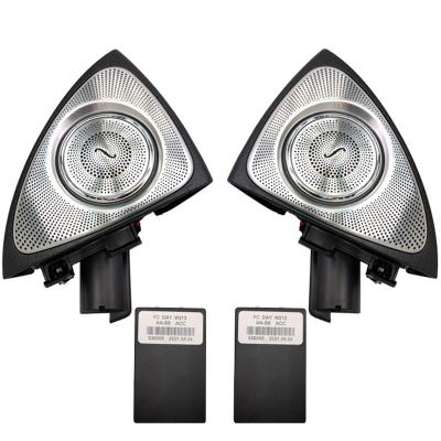 China 360 Rotating Rotation 3D LED Tweeter Speaker With Ambient Light Speaker Rise For Mercedes Benz W213 E Class W222 W223 S Class W205 C Class for sale