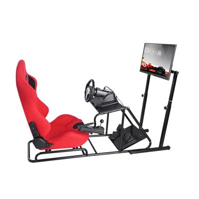 China Adjustable Adjustable Racing Simulator Cockpit Driving Gaming Seat Shift Wheel Foldable Racing Rack Driving Gaming Chair for sale