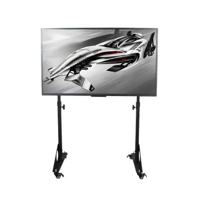 China Iron Cockpit Racing Steering Wheel Simulator Installed Mobile LCD TV Display Hanger for sale