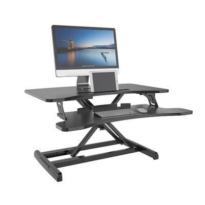 China (Height)Adjustable Standing Desk with Adjustable Height - 30.2 Inch Stand Up Desk Converter Black, Ergonomic Workstation Riser Table Black for sale