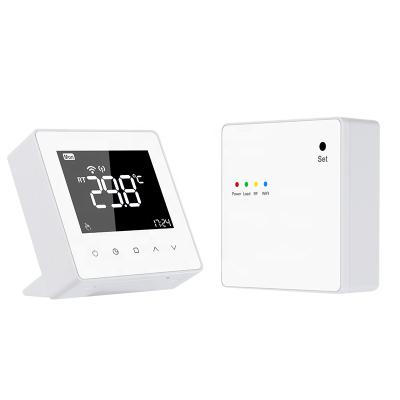 China Modern 868HZ RF Room Gas Boiler Heating System Wireless Programmable Thermostat for sale