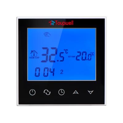 China 3000W Hotel Heating Mat Touch Screen Digital Programmable Thermostat for sale