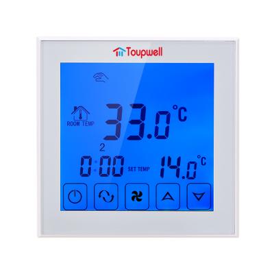 China Competitive Type Fan Coil Room Hotel Thermostats 2pipe Touch Thermostat for sale