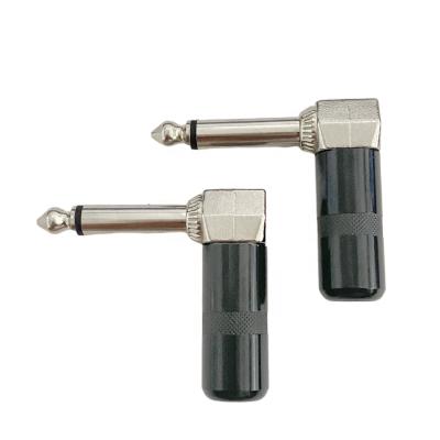 China New Arrival Angled Type 6.3mm Audio Male Jack Connector 6.3mm Mono 6.3mm Connector for sale