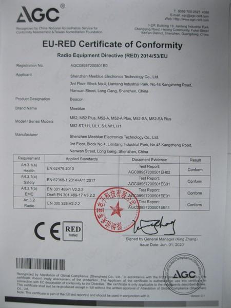 CE - Shenzhen Meeblue Electronics Technology Co., Ltd.