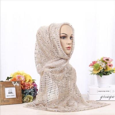 China 2020 Muslim Arab Muslim Hijab Scarf Sparkle Scarf Women Soft Soft Gold Feeling Hijab Scarf 2020 for sale