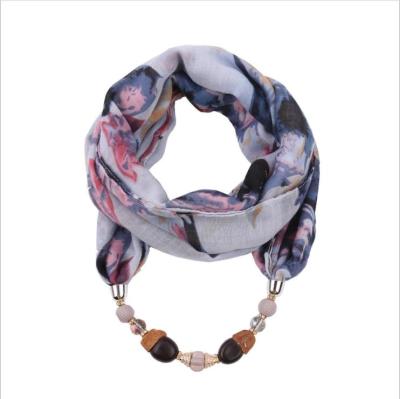 China Unique Fashion Women's Necklace Ladies Scarf Infinity Dangling Scarf With Jewelry Accessory for sale