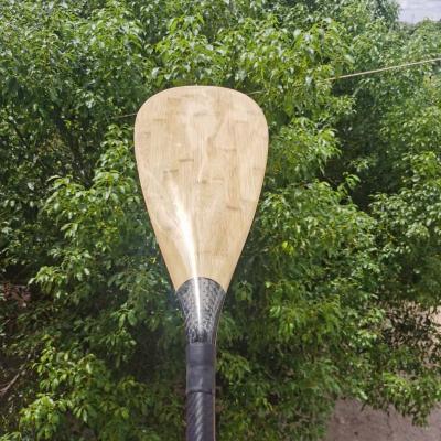 China Mini Blade Carbon SUP Paddle With High Quality Bamboo SUP Paddle for sale