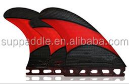 China New OEM/ODM Design Surf Fins Future Carbon Fins Black&Red Thruster Surfboard Fins for sale