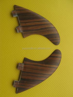 China OEM/ODM High Quality Small Wood Wooden Surfboard Fins Dark Wood Surfboard Fins for sale