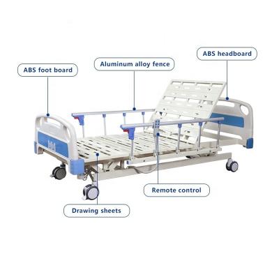 China Electric Source Factory Hospital Furniture D3-1 ABS Remote Control Electric Hospital Bed For Sale for sale