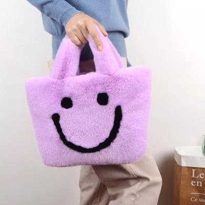 China ENGLAND STYLE faux fur bags fur zipper bag fur travel bags for sale