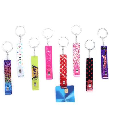 China Fasion New Style Transparent Jelly Letters Off The Bag Charm Clothes Accessories Hanging Lanyard Key Chain Key Chain for sale