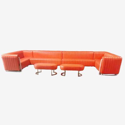 China 2023 Modern Customized Shape KTV Furniture Party Furniture Sofa Set With Microfiber PU Night Club Furniture for sale