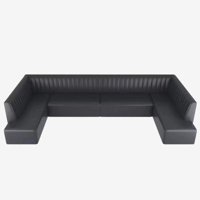 China 2023 Modern Lavish Black Sofa Furniture KTV Sofa Seating Nightclub Luxury Seating Booth for sale