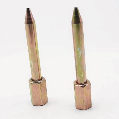 China Galvanized Steel 1/8-27 NPT Pressure Oiler Straight Yellow 75mm Long Pointed Spigot for sale