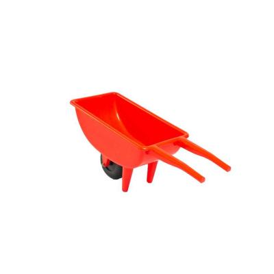 China Home Use/Kindergarten Use Economical Toy Playing Garden Kids Plastic Red Blue Wheelbarrow For Kindergarten Use for sale