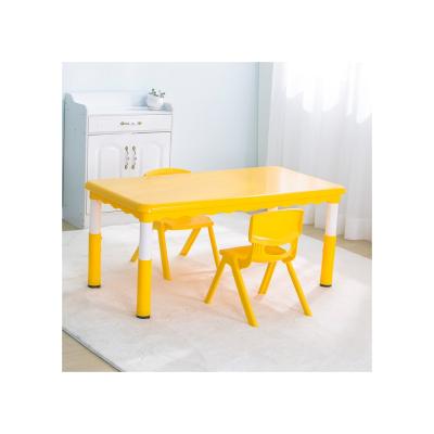 China Easy to install hot sale cheap good quality luxurious rectangular kids plastic table chair set for sale