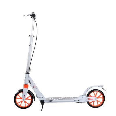 China Adult Women Hand Brake Exercise Scooter, Kick Scooter With Double Suspension, Push Two Pedal Foot Scooter For Adults for sale