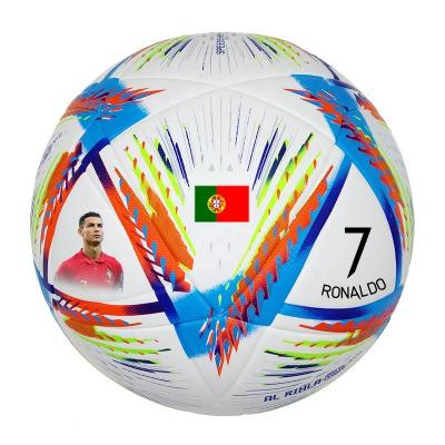 China 2022 Portugal team size 5 training balls PU football custom LOGO football match world name seamless match 7 soccer ball no. for sale